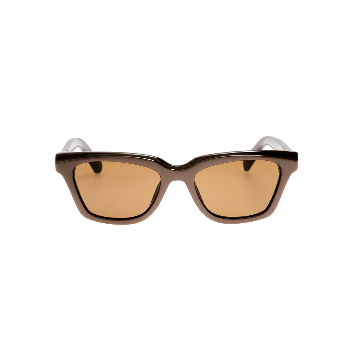 Linda Farrow X Jacquemus CARRE SUNGLASSES, Metallic Brown