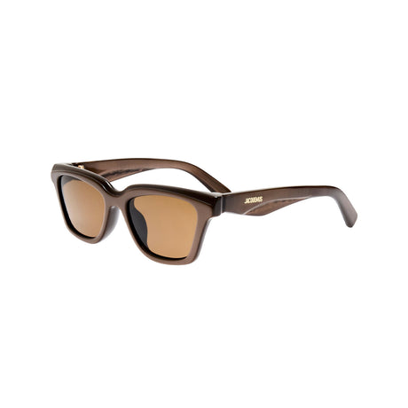 Linda Farrow X Jacquemus CARRE SUNGLASSES, Metallic Brown