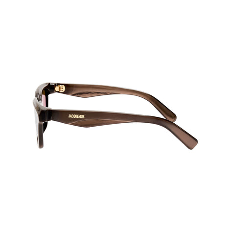 Linda Farrow X Jacquemus CARRE SUNGLASSES, Metallic Brown