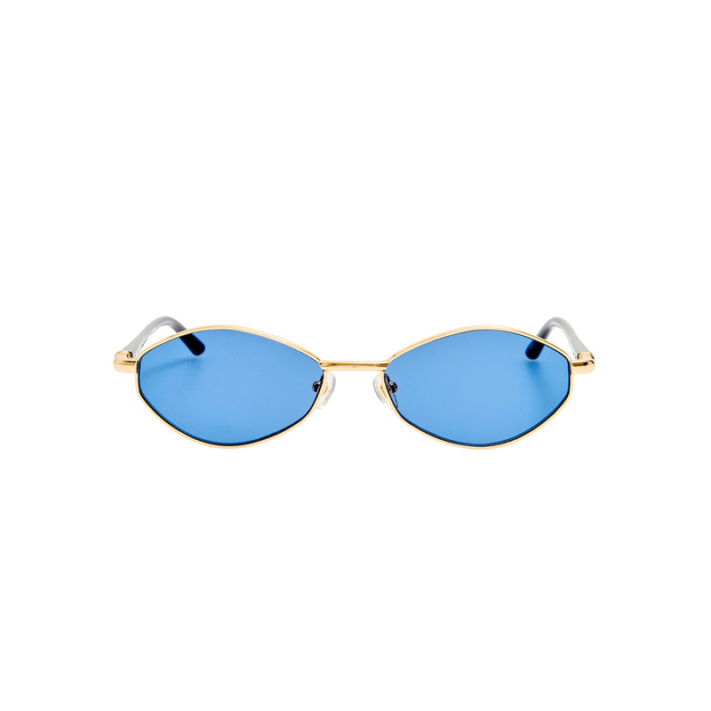 Linda Farrow X Jacquemus SIROCCO SUNGLASSES, Gold/Navy