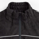 MISBHV STAR FAUX SUEDE TRACK JACKET, Black