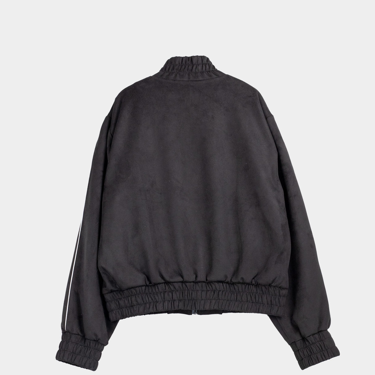 MISBHV STAR FAUX SUEDE TRACK JACKET, Black