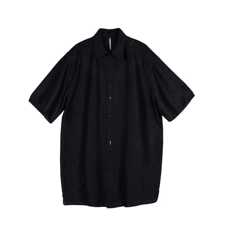 MM6 SHORT-SLEEVED SILK TOP, Black - Image 1