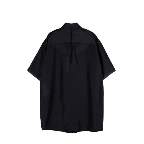 MM6 SHORT-SLEEVED SILK TOP, Black - Image 2