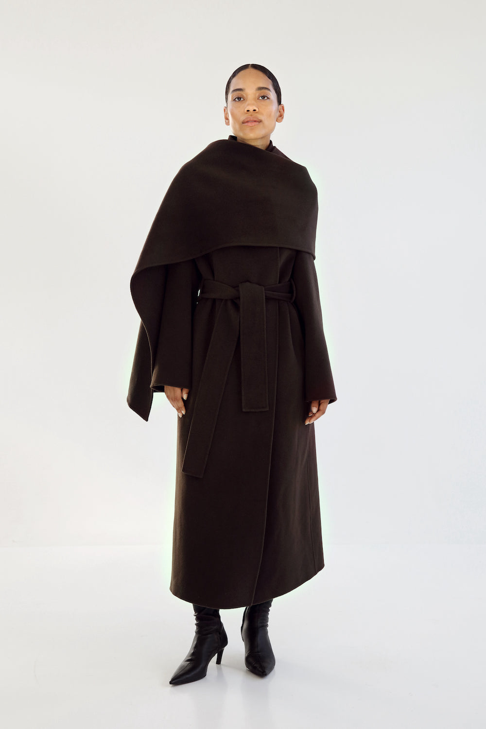 Almada Label MARA DOUBLE-FACED COAT, Chocolate