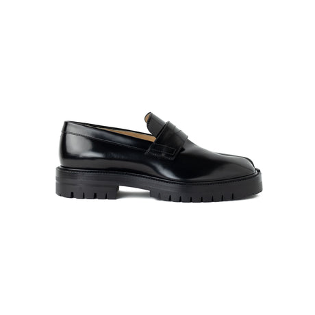 Black loafer on a white background