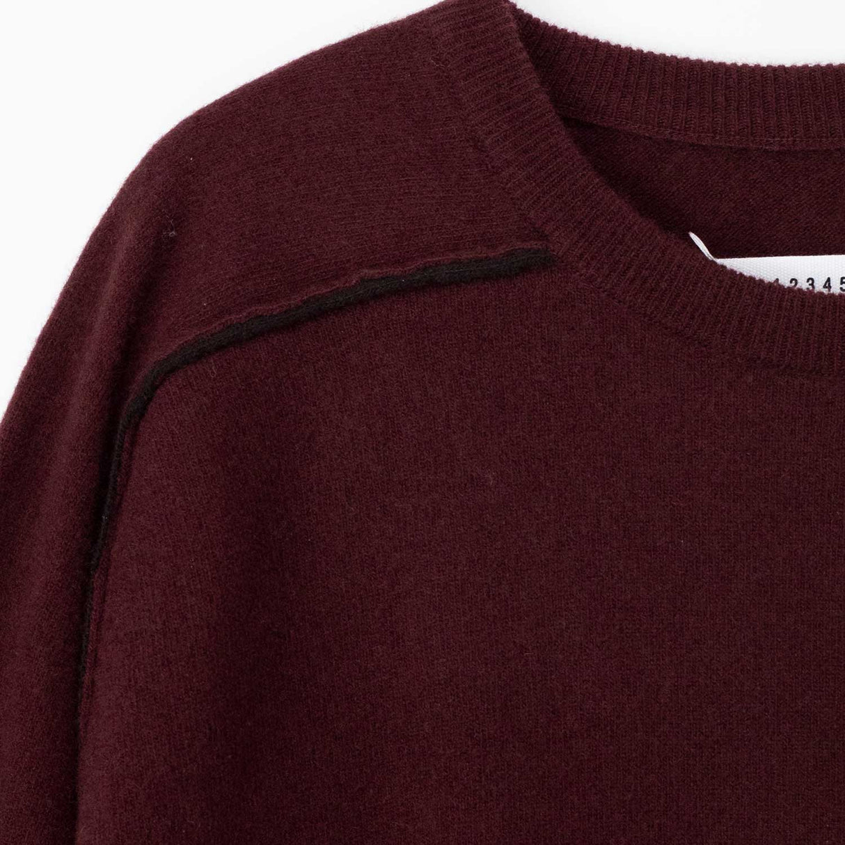Maison Margiela LAMBSWOOL SWEATER, Burgundy/Brown