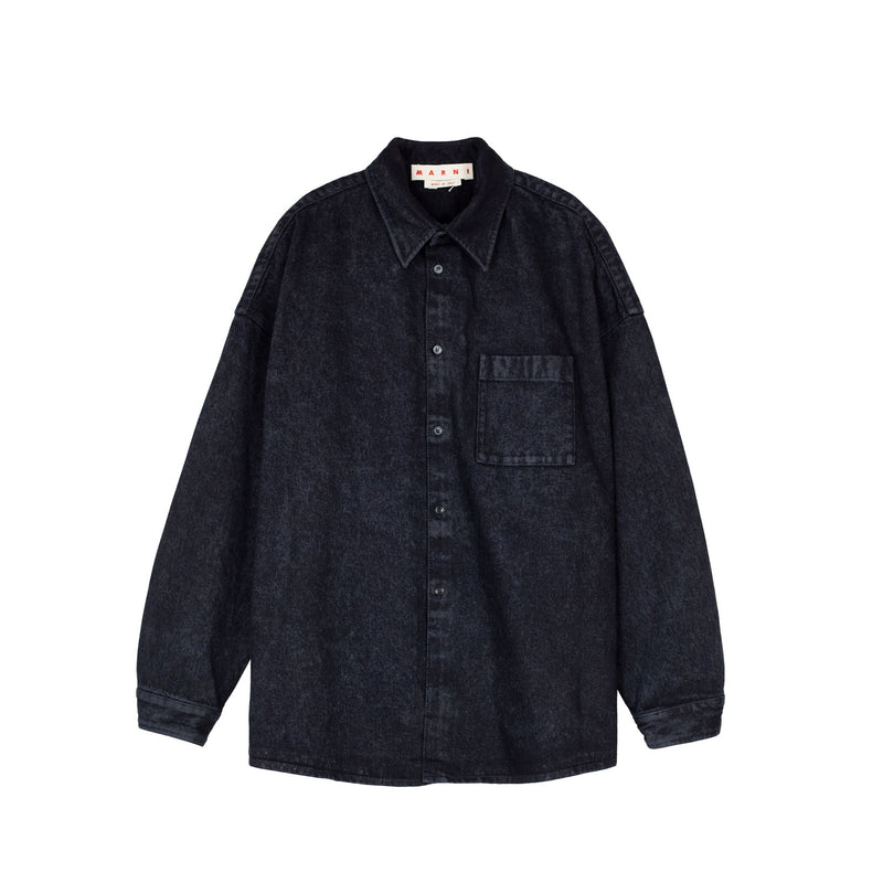 Marni DENIM SHIRT, Black Marble