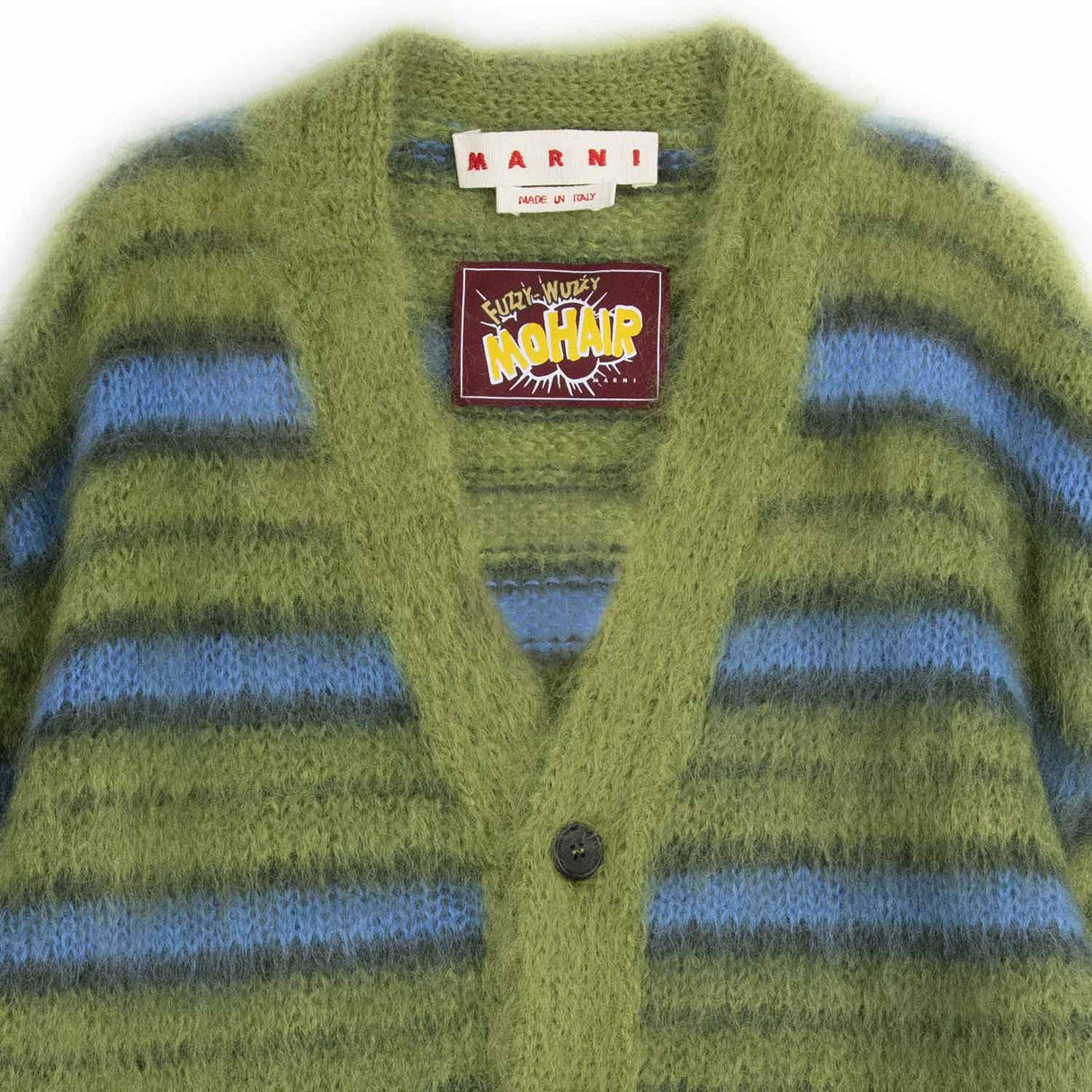 Marni V-NECK CARDIGAN, Acid