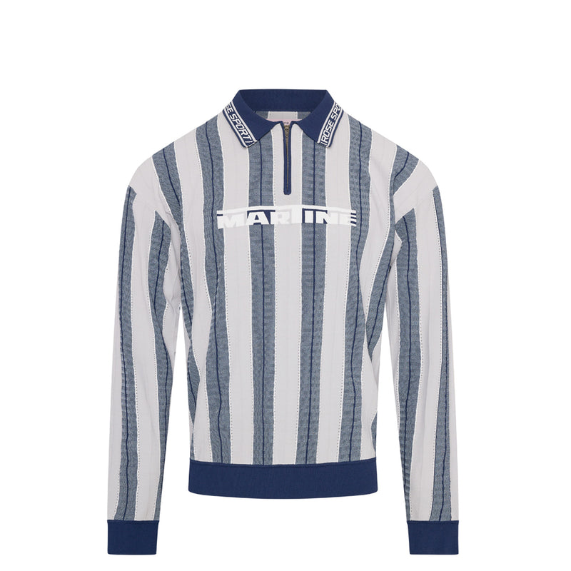 Martine Rose LOGO POLO, Blue/Grey