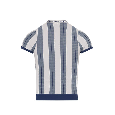 Martine Rose LOGO TIGHT T-SHIRT, Blue/Grey