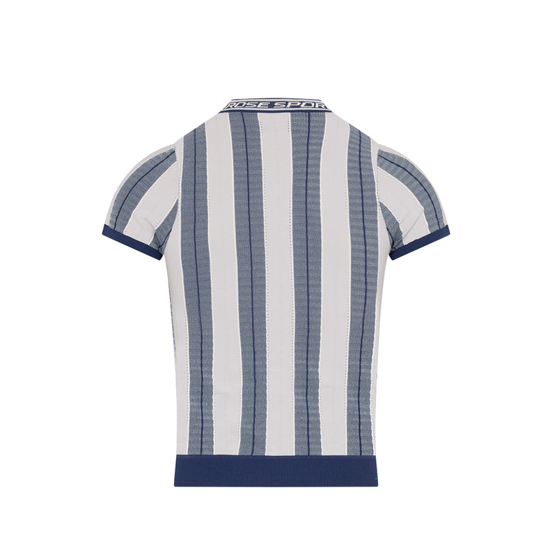 Martine Rose LOGO TIGHT T-SHIRT, Blue/Grey