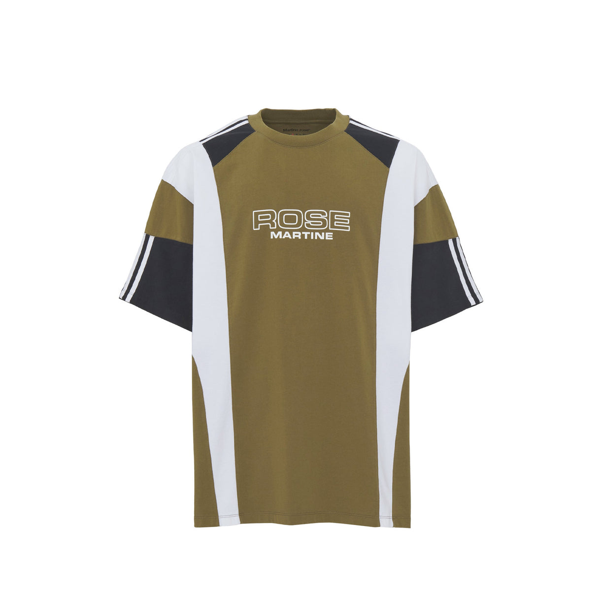 Martine Rose OVERSIZED PANELLED T-SHIRT, Green Khaki