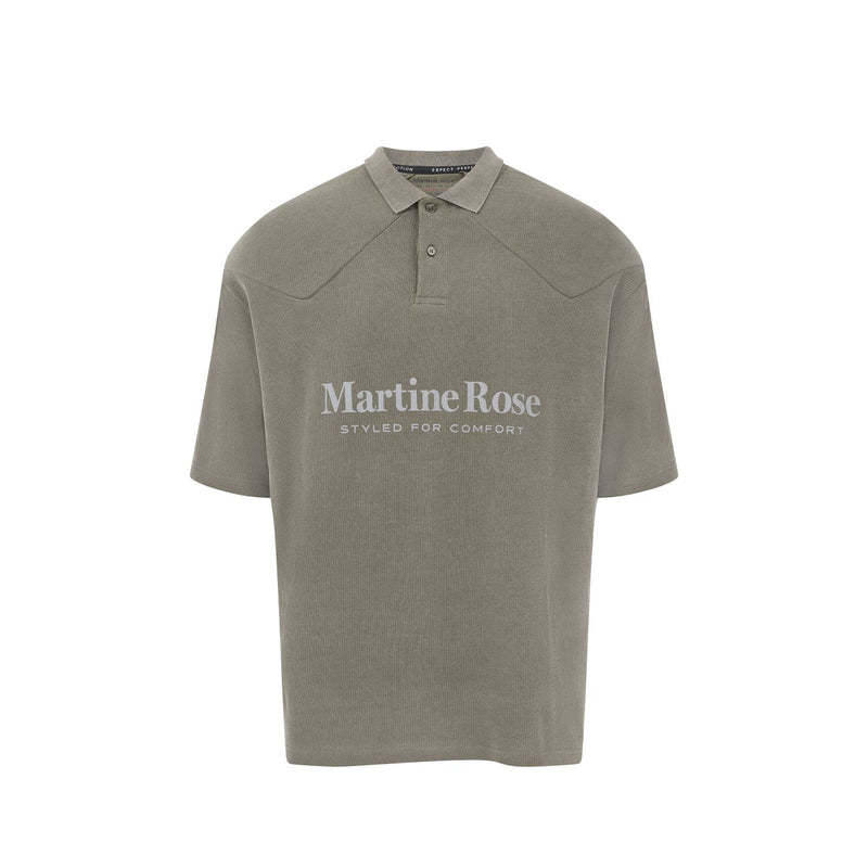 Martine Rose PADDED POLO, Green Khaki