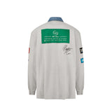 Martine Rose RUGBY POLO, Grey Marl