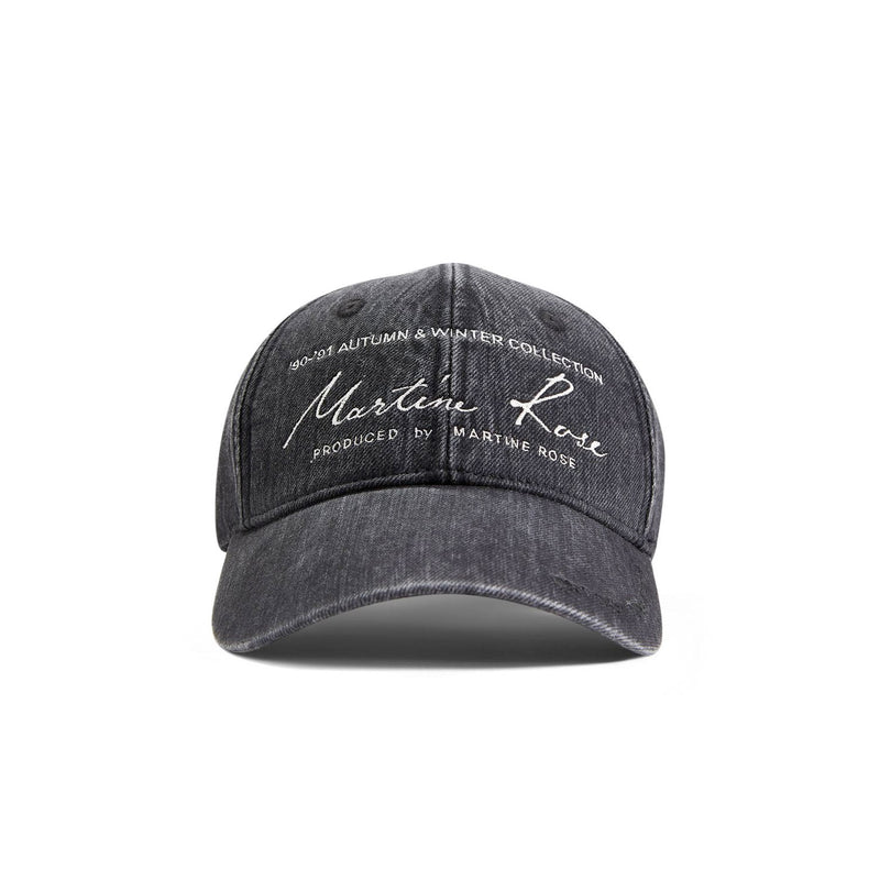 Martine Rose SIGNATURE CAP, Black Washed