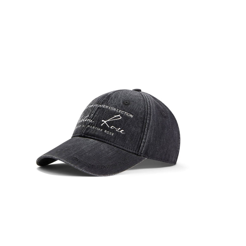 Martine Rose SIGNATURE CAP, Black Washed