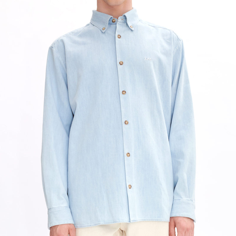 A.P.C. MATHIAS SHIRT, Pale Blue