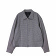 Gray checkered jacket on a white background