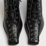 Miista EMILE LACE UP ANKLE BOOTS, Black