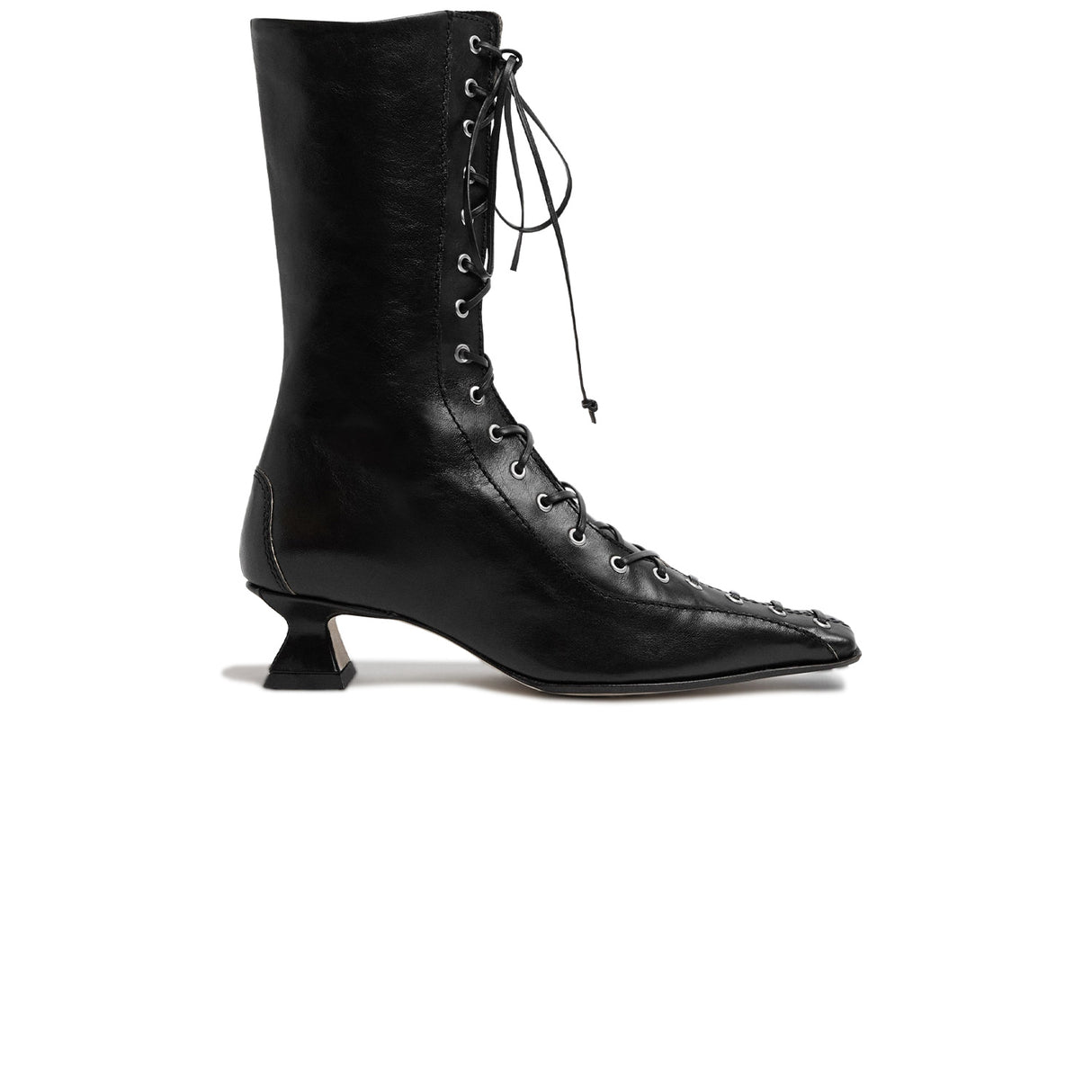 Miista EMILE LACE UP ANKLE BOOTS, Black
