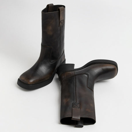 Miista INAYA BRUSHED ANKLE BOOTS, Brown