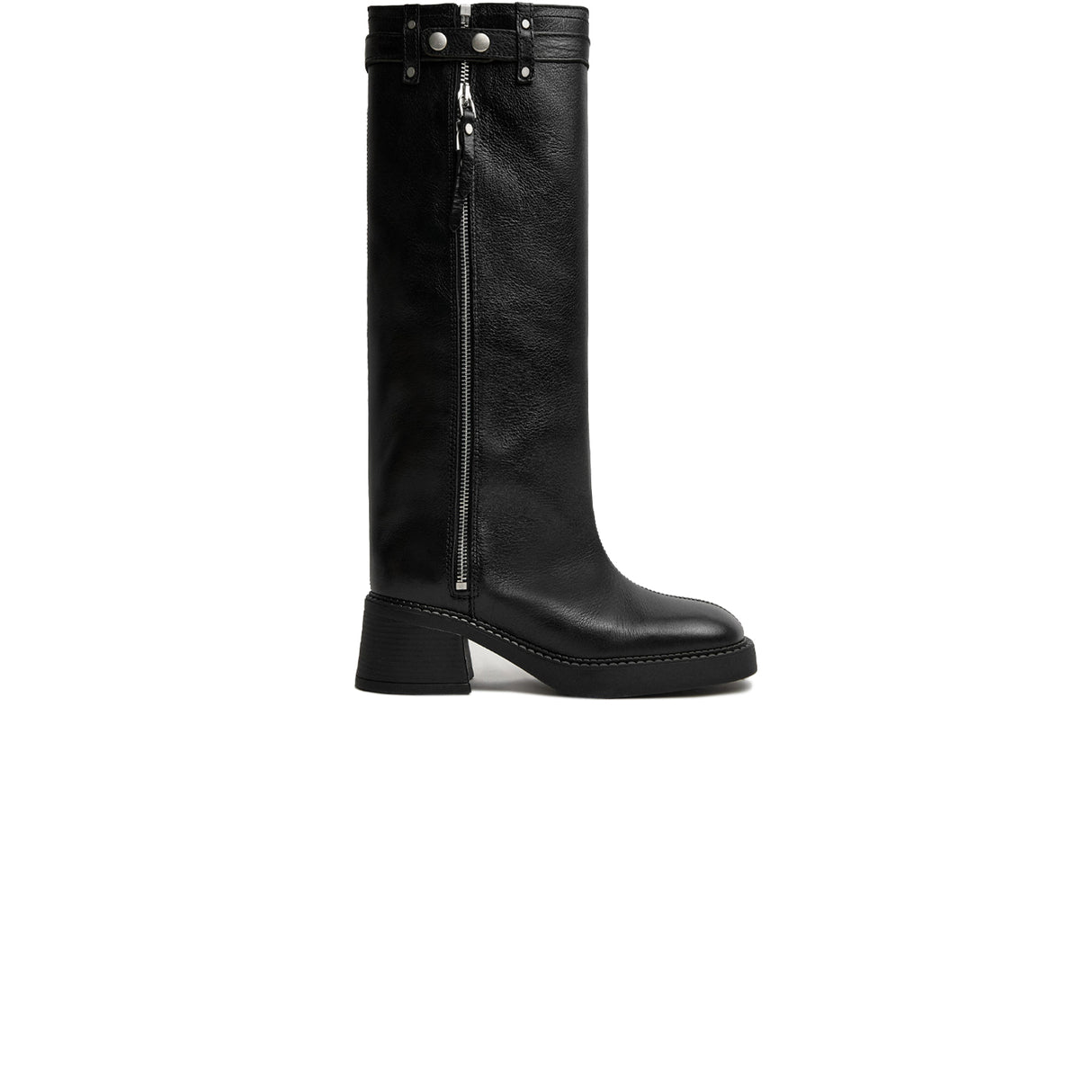 Miista IZOLDA ZIPPER TALL BOOTS, Black