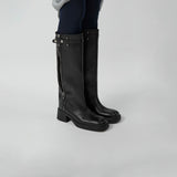 Miista IZOLDA ZIPPER TALL BOOTS, Black