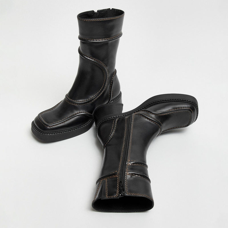 Miista MALENE ANKLE BOOTS, Black/Brown