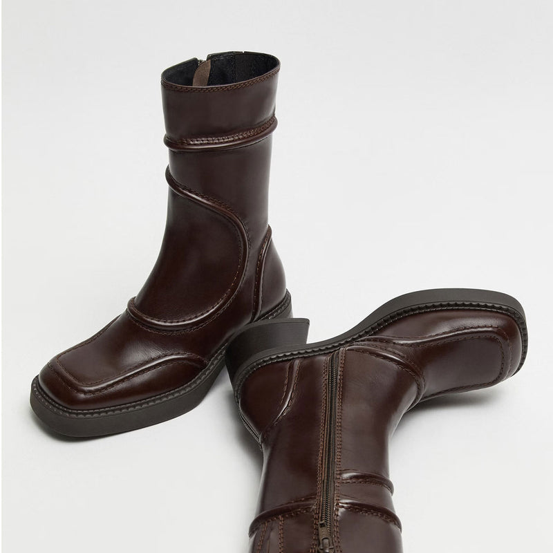 Miista MALENE ANKLE BOOTS, Brown