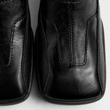 Miista VITO BLACK STRETCH ZIPPER BOOTS, Black