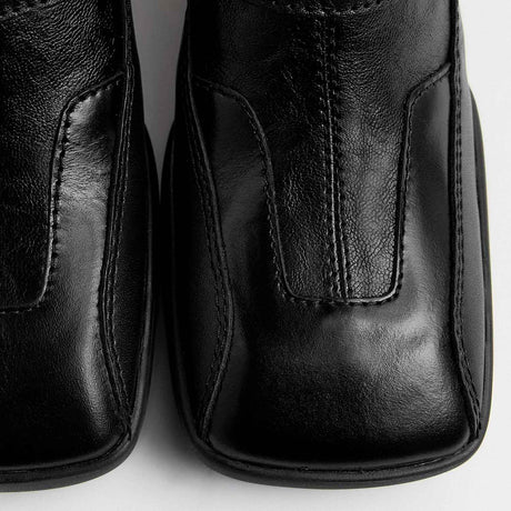 Miista VITO BLACK STRETCH ZIPPER BOOTS, Black