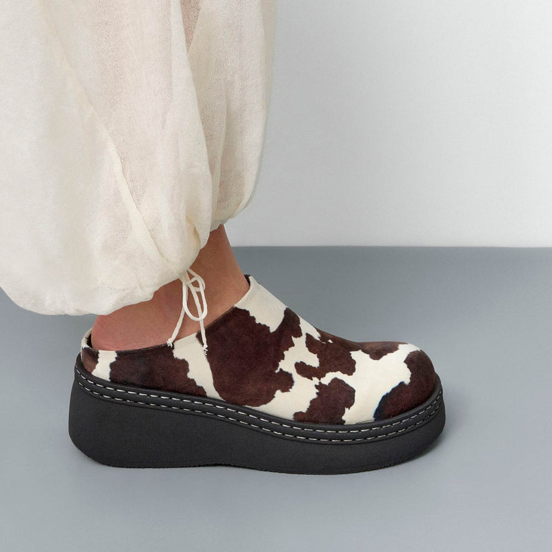 Miista KRISTI COW PRINT MULES, Cow Print