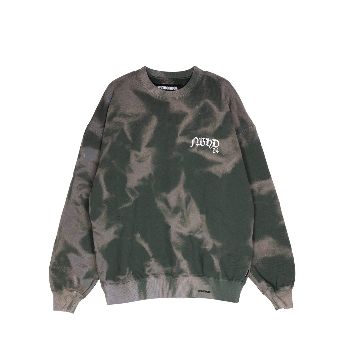 Neighborhood TIE DYE SWEATSHIRT LS, Olive - Image 1