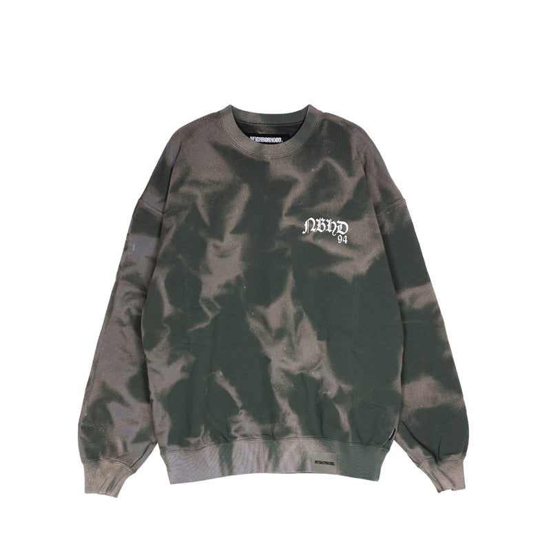 Neighborhood TIE DYE SWEATSHIRT LS, Olive - Image 1