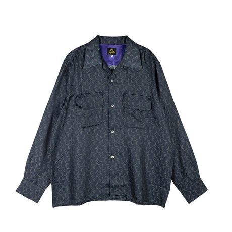 Needles CLASSIC SHIRT CRECENT JACQUARD, Navy - Image 1