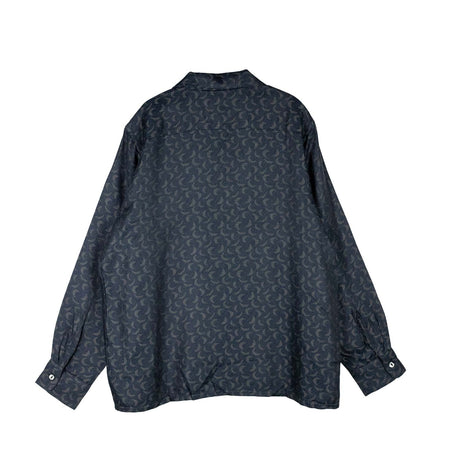 Needles CLASSIC SHIRT CRECENT JACQUARD, Navy - Image 2