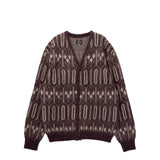 Needles MOHAIR CHECK GEOMETRIC, Burgundy