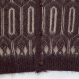 Needles MOHAIR CHECK GEOMETRIC, Burgundy