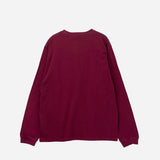 Needles L/S POCKET TEE, Burgundy