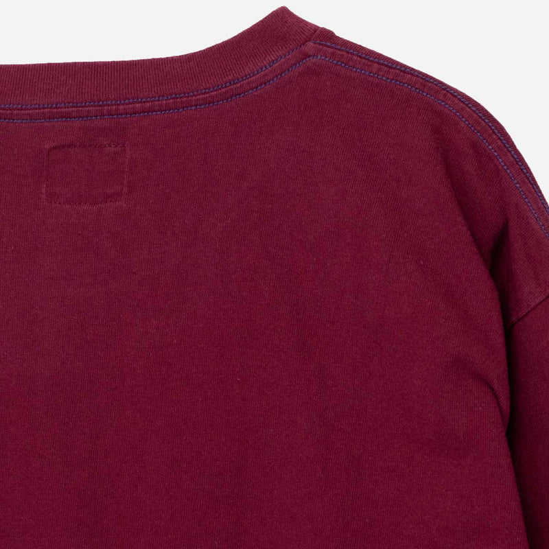 Needles L/S POCKET TEE, Burgundy