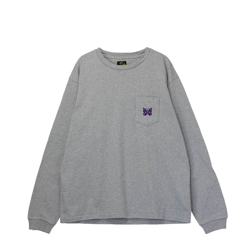 Needles L/S POCKET TEE, Heather Grey
