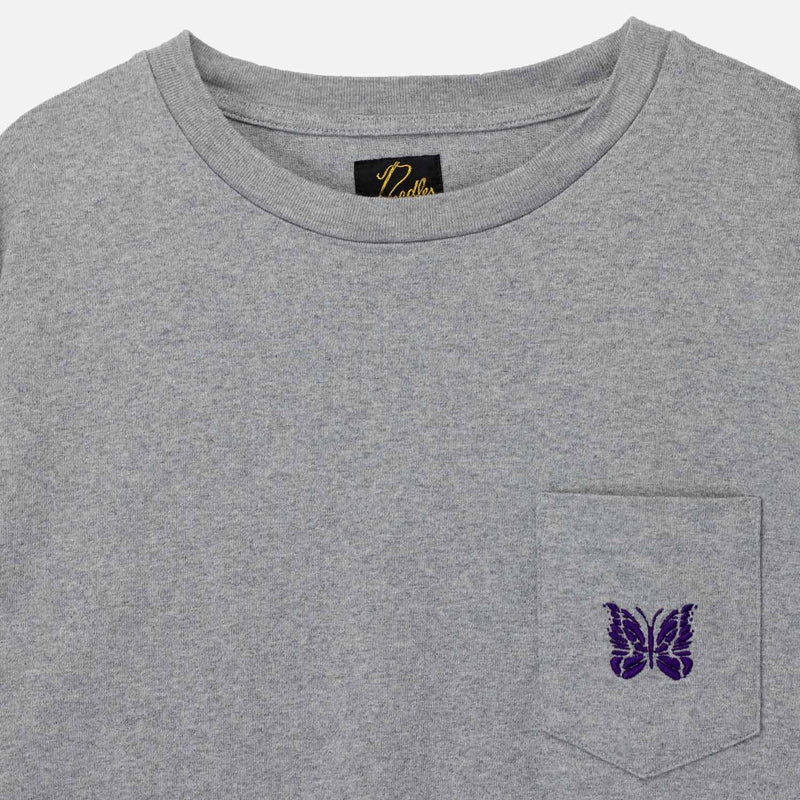 Needles L/S POCKET TEE, Heather Grey