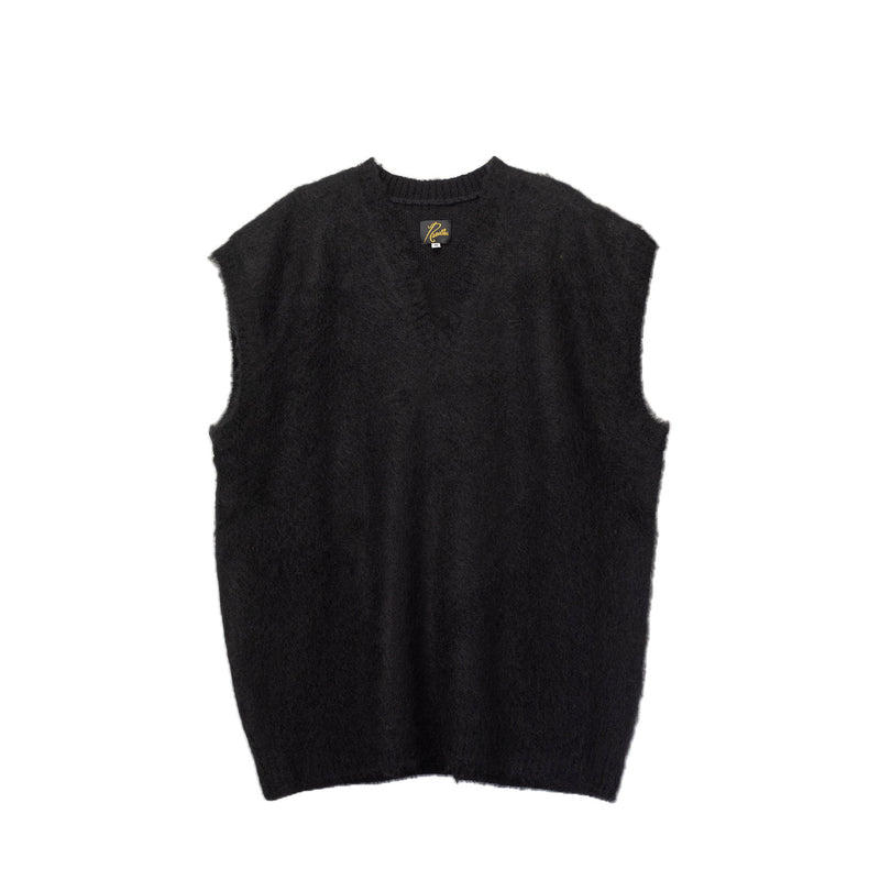 Needles MOHAIR KNIT VEST, Black