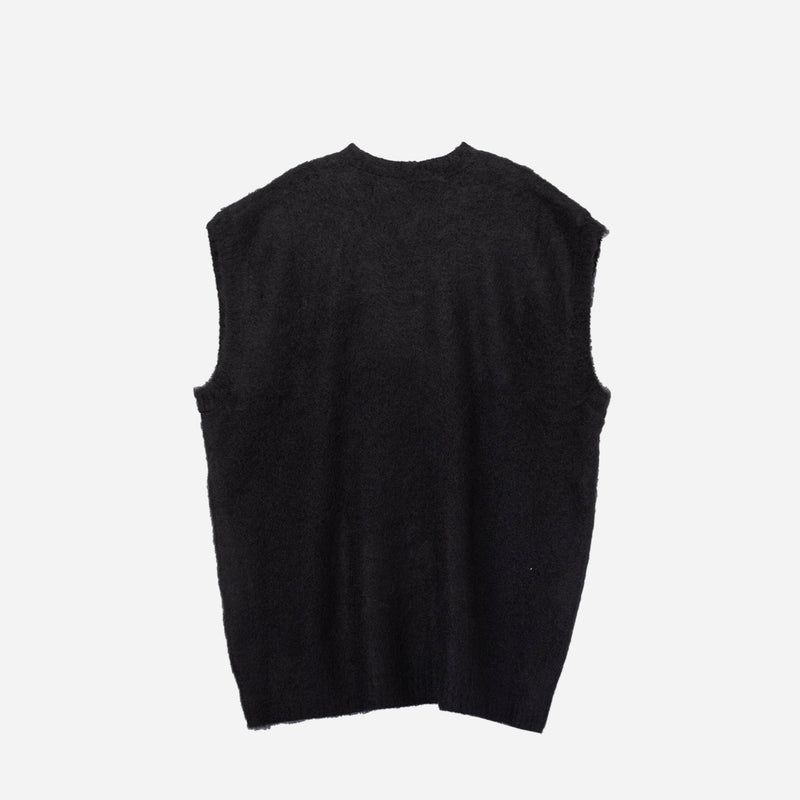 Needles MOHAIR KNIT VEST, Black