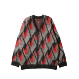 Needles MOHAIR CARDIGAN, Black/Red