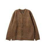 Needles MOHAIR CREWNECK CARDIGAN, Brown