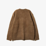 Needles MOHAIR CREWNECK CARDIGAN, Brown