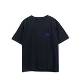 Needles S/S PAPILLON EMBROIDERY POCKET TEE, Black