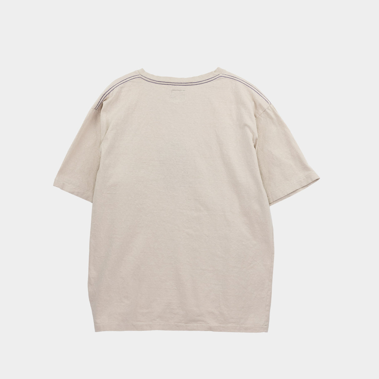 Needles S/S PAPILLON EMBRoidery POCKET TEE, Oatmeal